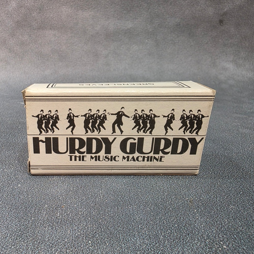Vintage Hurdy Gurdy Music Machine Greensleeves Hand Crank Music Box Japan Boxed